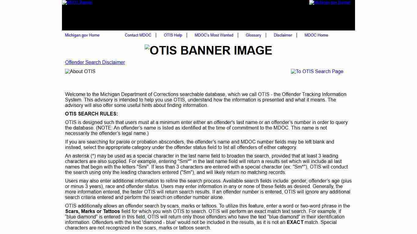 Offender Tracking Information System (OTIS)